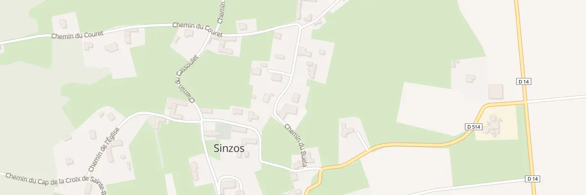 Plan du 16 Che du Buela à Sinzos