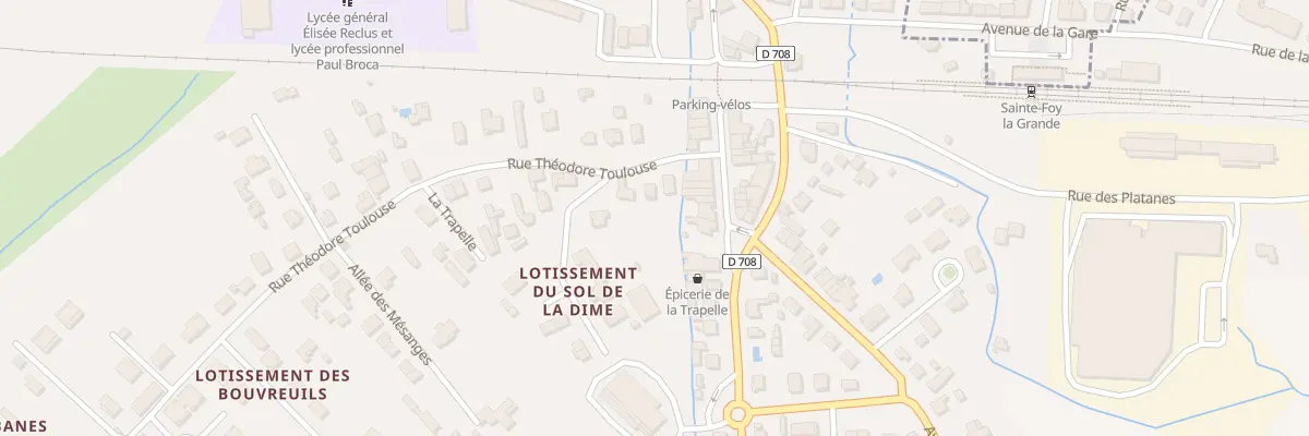 Plan du 6 Rue Théodore Toulouse à Pineuilh