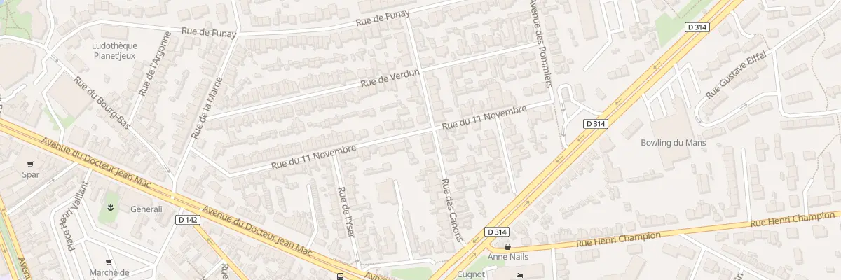 Plan du 23 Rue des Canons au Mans