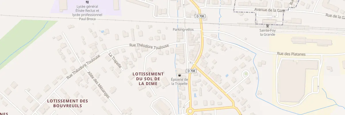 Plan du 4 Rue Théodore Toulouse à Pineuilh
