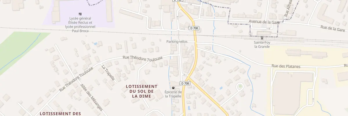 Plan du 2 Rue Théodore Toulouse à Pineuilh