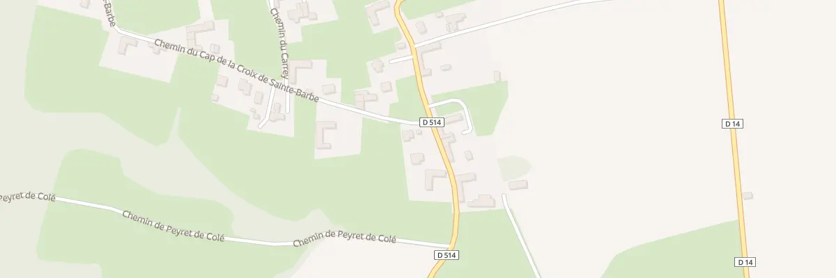 Plan du 1 Che Cap de la Croix Ste Barbe à Sinzos