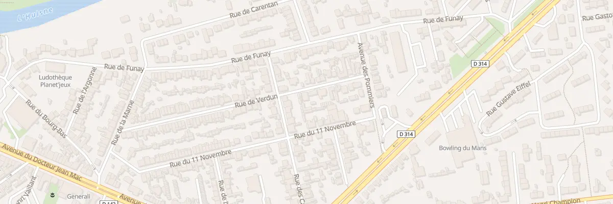 Plan du 70 Rue de Verdun au Mans