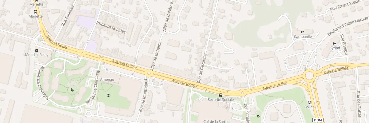 Plan du 247 Av Bollée au Mans