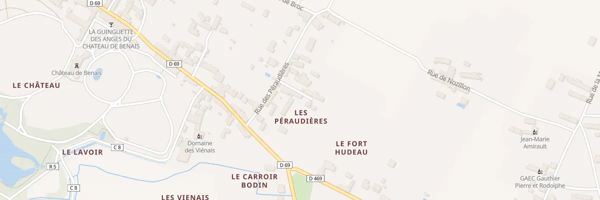 Plan du 2 Imp des Péraudières à Benais