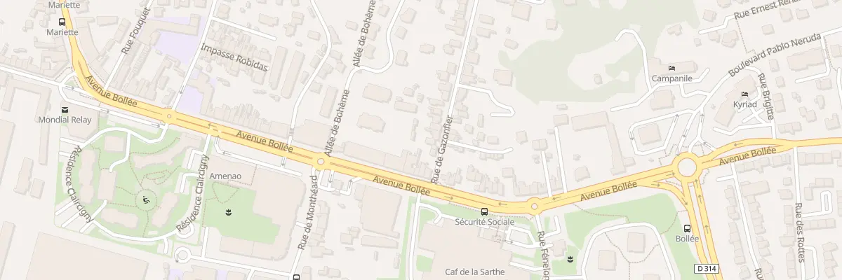 Plan du 3 Rue de Gazonfier au Mans