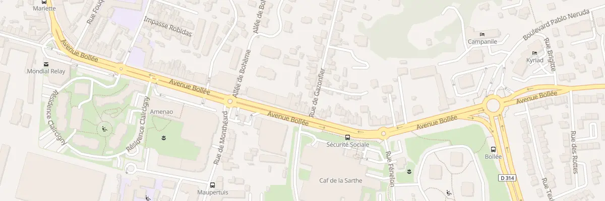 Plan du 251 Av Bollée au Mans