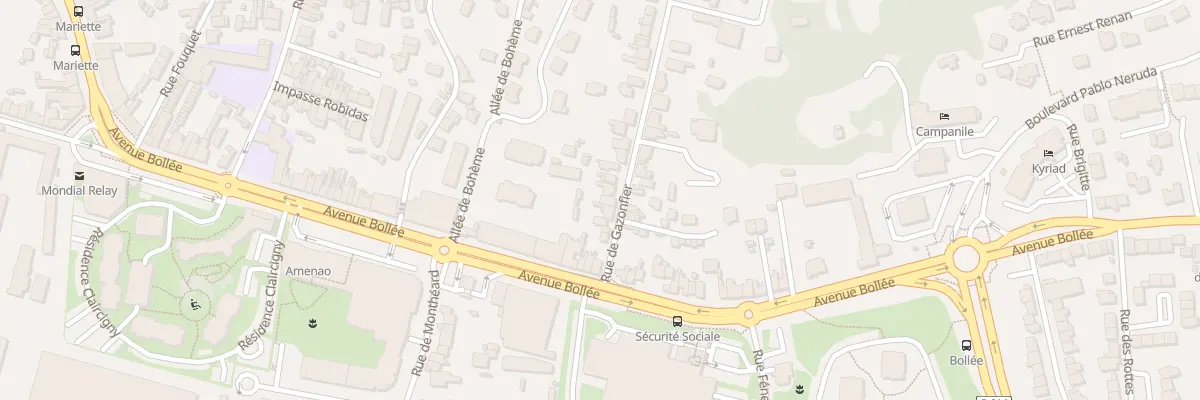 Plan du 7 Rue de Gazonfier au Mans