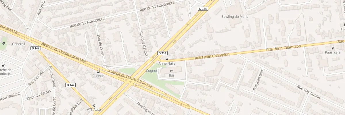 Plan du 21 Rue Henri Champion au Mans