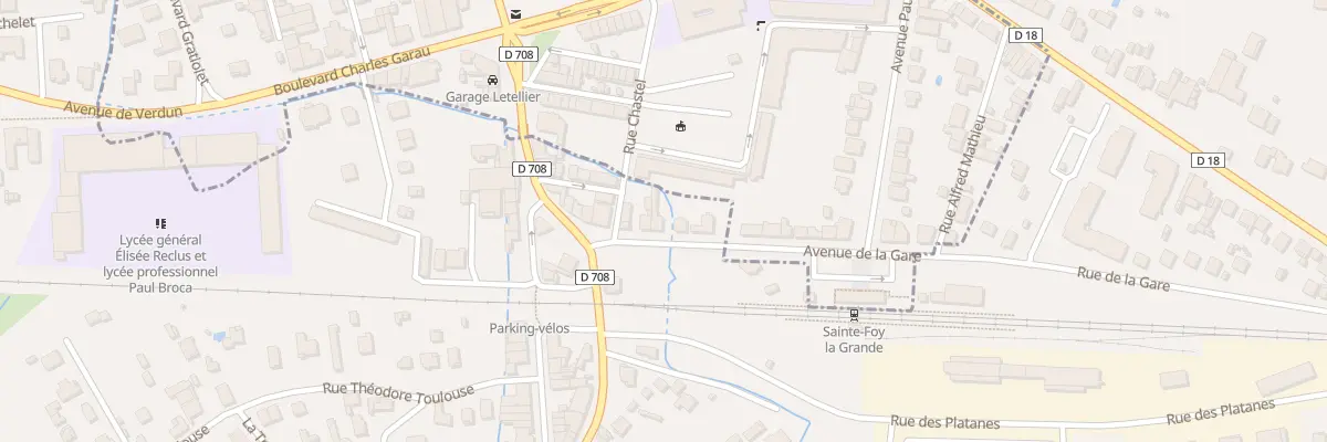 Plan du 8B Av de la Gare à Pineuilh