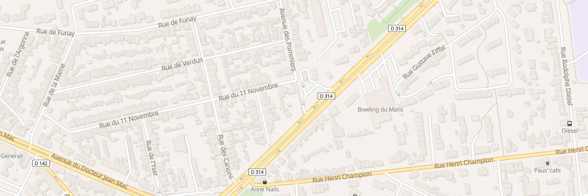 Plan du 74 Rue du 11 Novembre au Mans