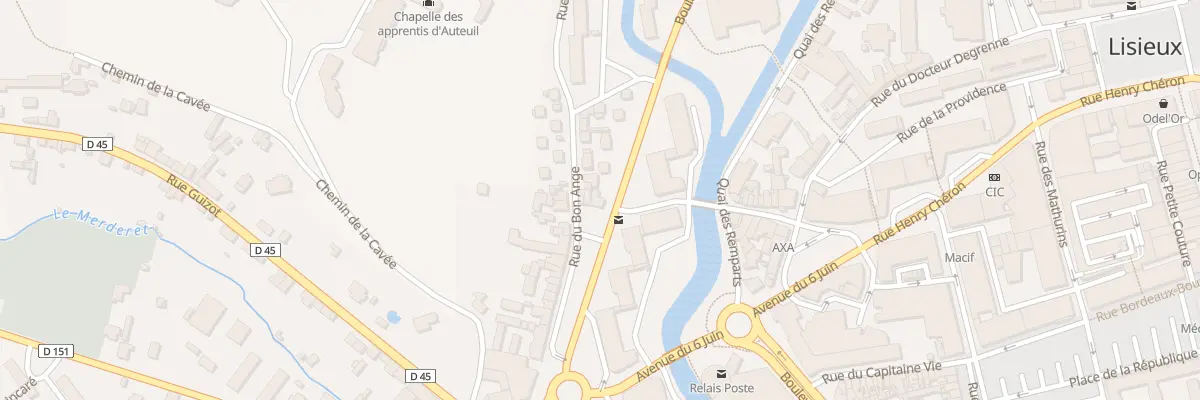Plan du 2 Rue Bon Ange à Lisieux