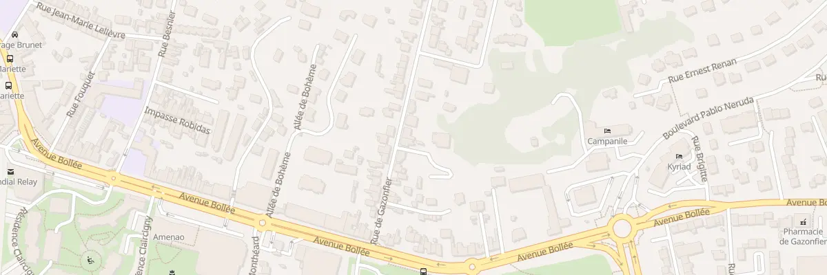 Plan du 34 Rue de Gazonfier au Mans