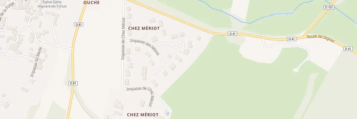 Plan du 5233 Chez Meriot à Torsac