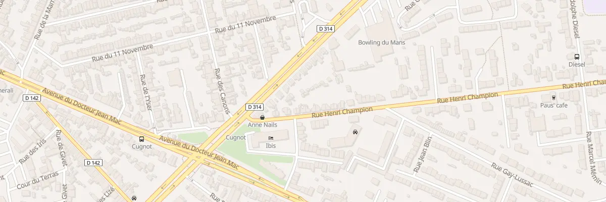 Plan du 33 Rue Henri Champion au Mans