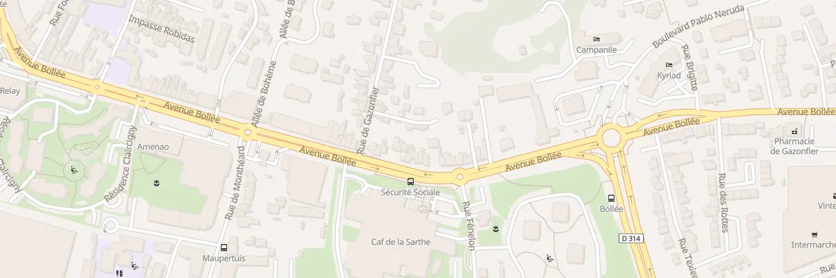 Plan du 267 Av Bollée au Mans