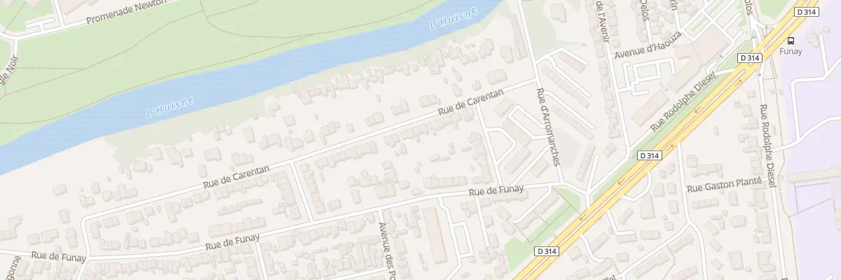 Plan du 94 Rue de Carentan au Mans