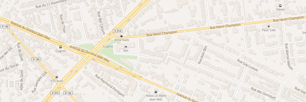 Plan du 11 Rue Francois Villon au Mans