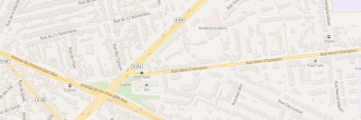 Plan du 43 Rue Henri Champion au Mans