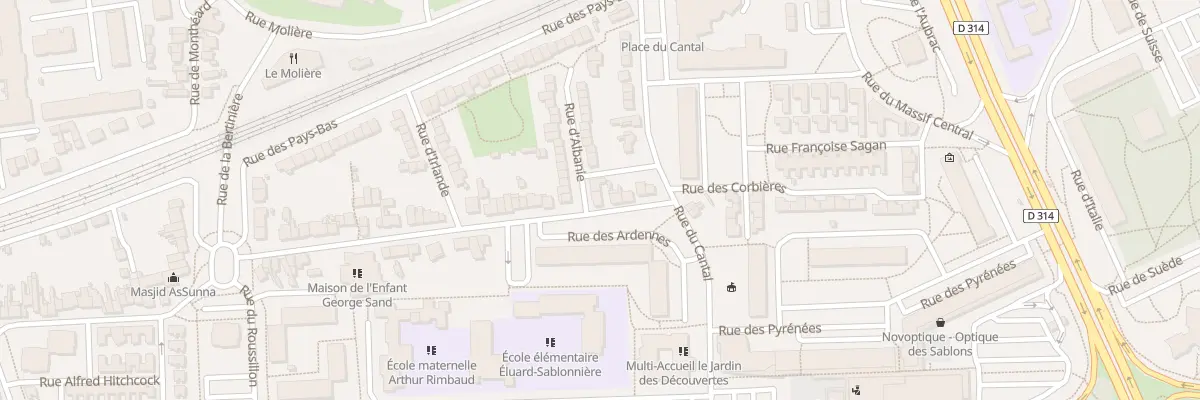 Plan du 2 Rue d’Albanie au Mans
