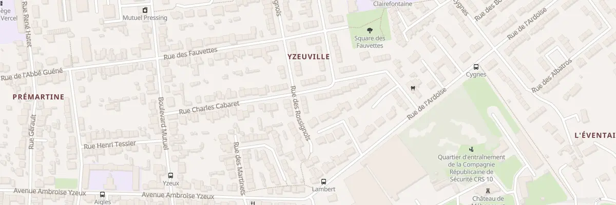 Plan du 55 Rue des Rossignols au Mans