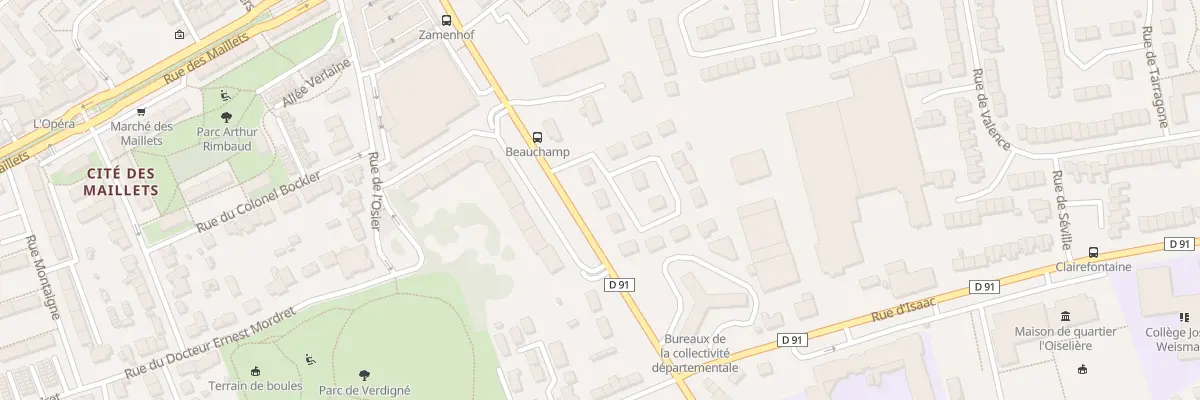 Plan du 4 All de Beauchamp au Mans