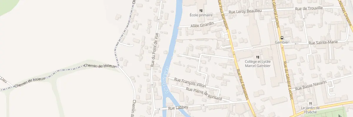 Plan du 9 Rue Remy Belleau à Lisieux