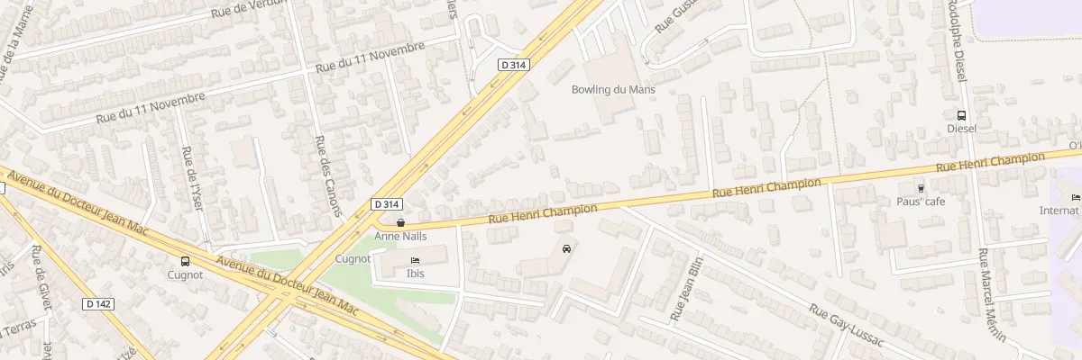 Plan du 51 Rue Henri Champion au Mans
