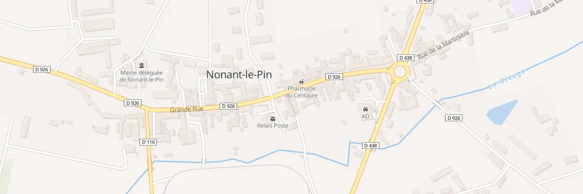 Plan du 43 Grande Rue à Merlerault-le-Pin
