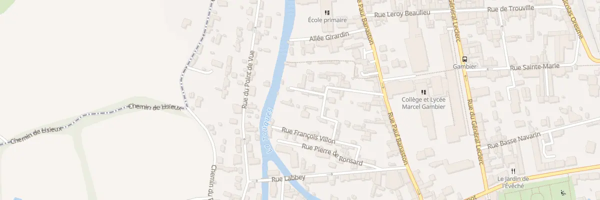 Plan du 7 Rue Remy Belleau à Lisieux