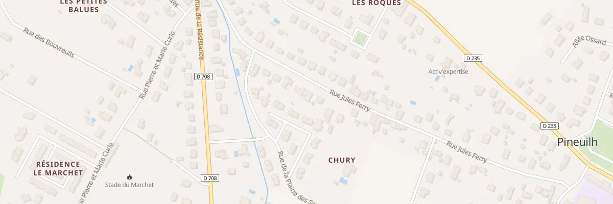 Plan du 13 Rue Jules Ferry à Pineuilh