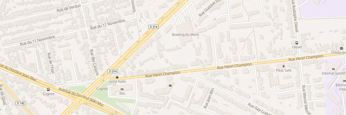Plan du 57 Rue Henri Champion au Mans