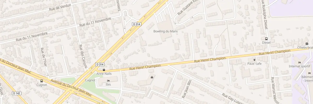 Plan du 59 Rue Henri Champion au Mans