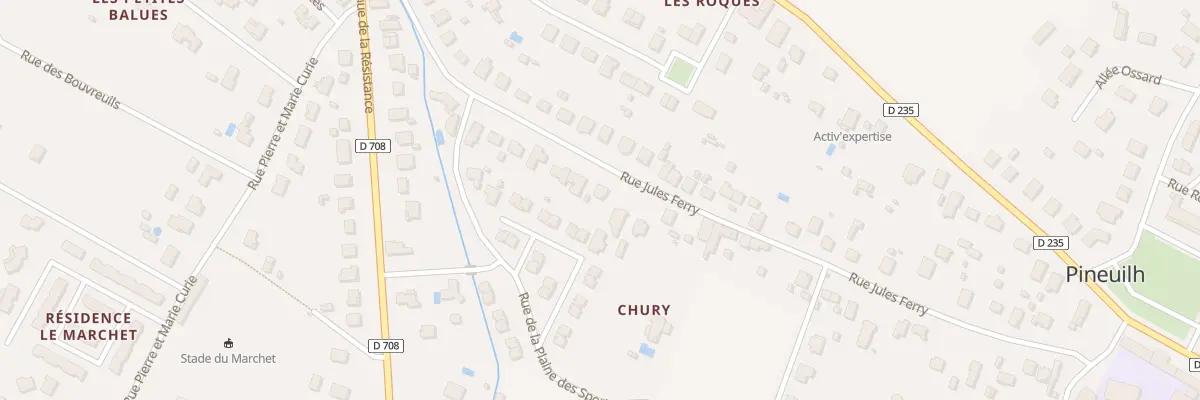 Plan du 15 Rue Jules Ferry à Pineuilh