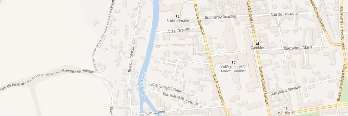 Plan du 20 Rue Remy Belleau à Lisieux