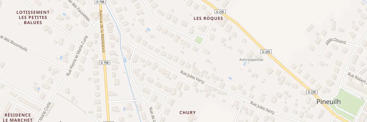 Plan du 30 Rue Jules Ferry à Pineuilh