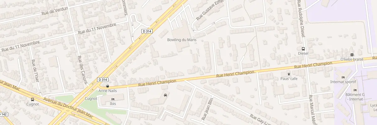 Plan du 67 Rue Henri Champion au Mans