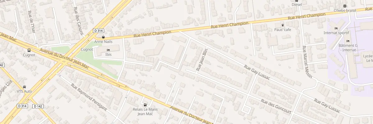 Plan du 39 Rue des Goncourt au Mans