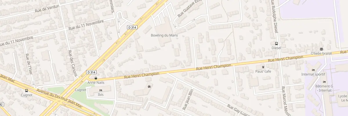Plan du 69 Rue Henri Champion au Mans