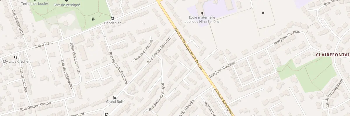 Plan du 16 Rue Benjamin Constant au Mans