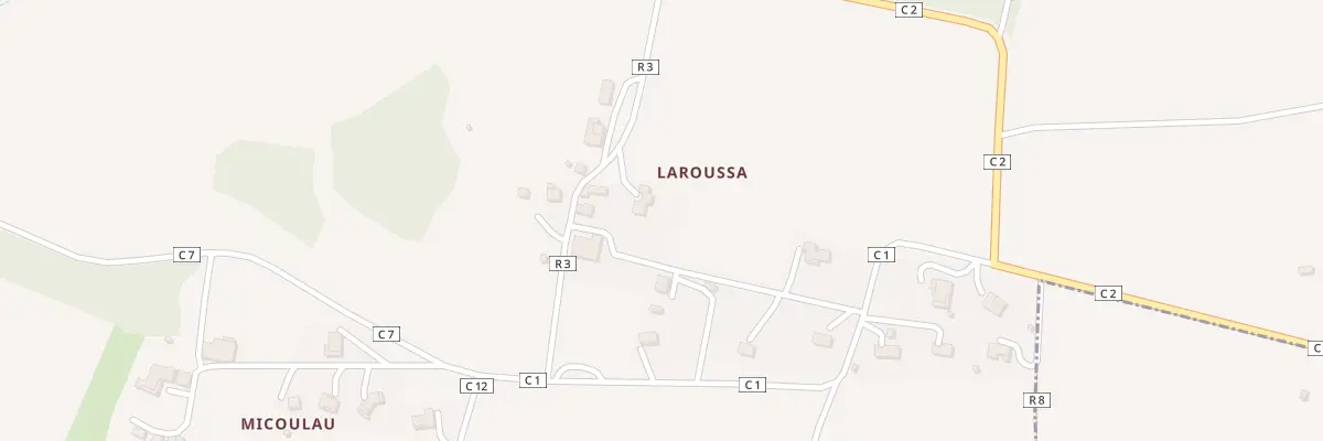 Plan de A Laroussa à Lagraulet-du-Gers