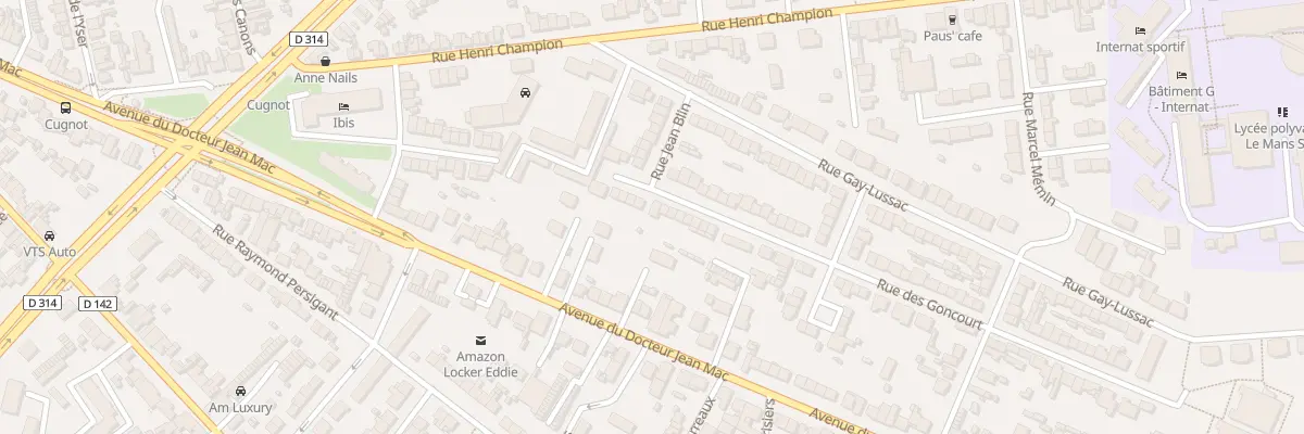 Plan du 36 Rue des Goncourt au Mans