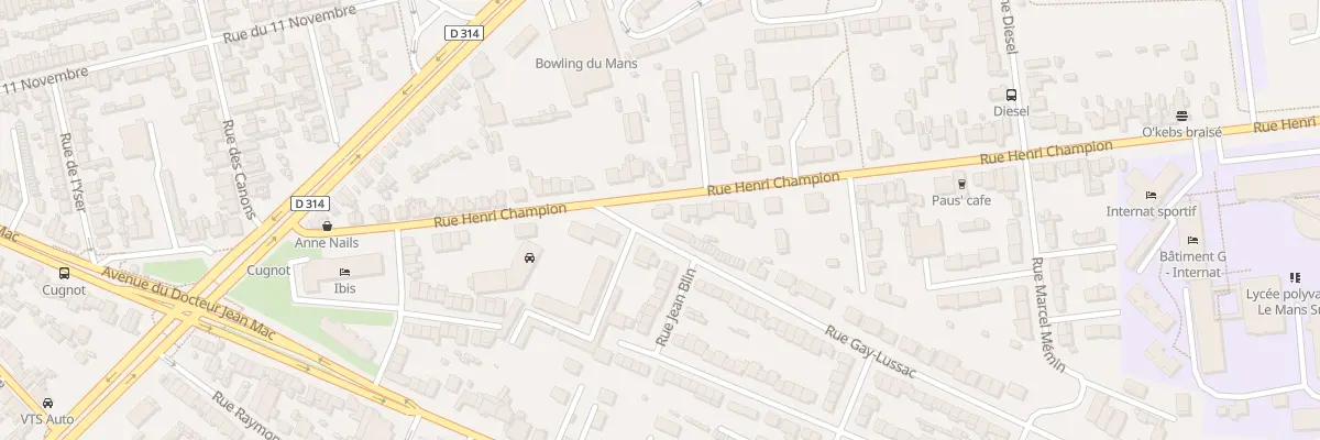 Plan du 60 Rue Henri Champion au Mans