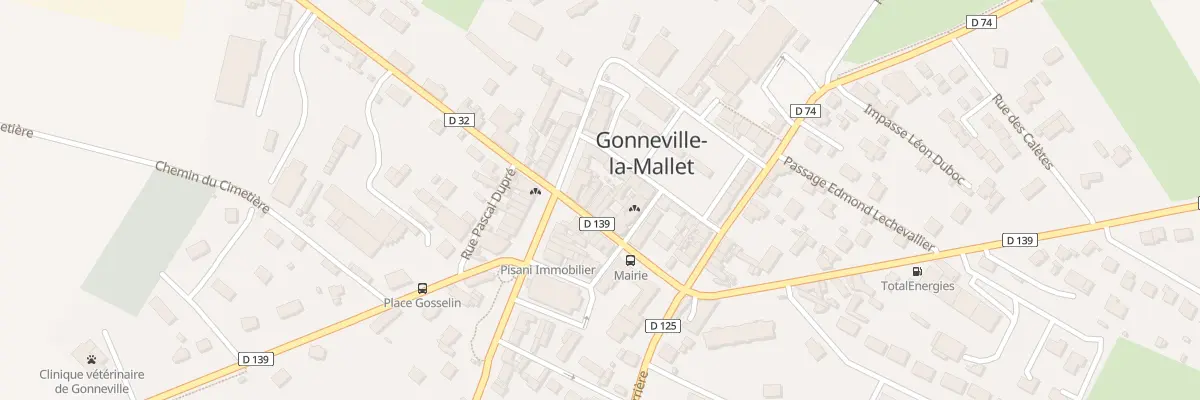 Plan du 12 Rue de la République à Gonneville-la-Mallet