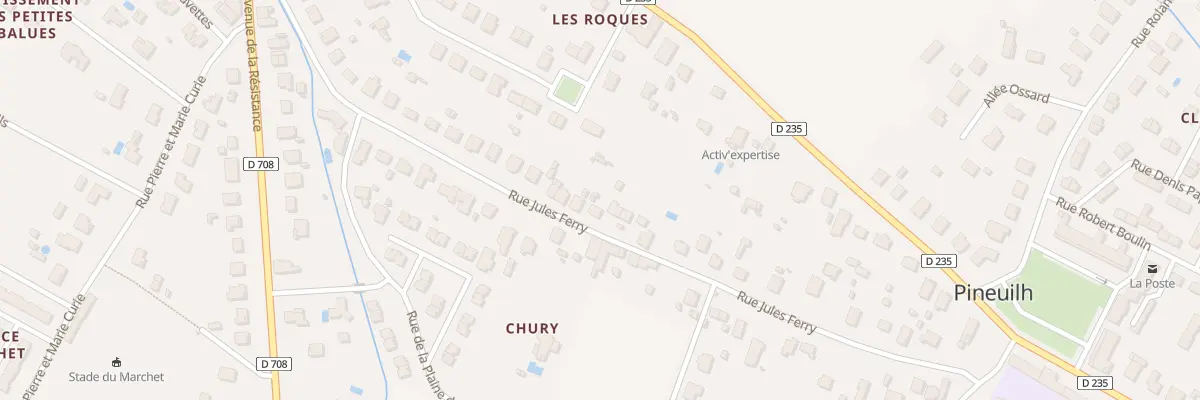 Plan du 40 Rue Jules Ferry à Pineuilh