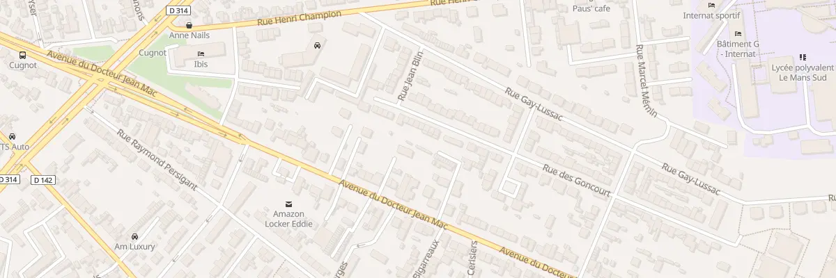 Plan du 44 Rue des Goncourt au Mans
