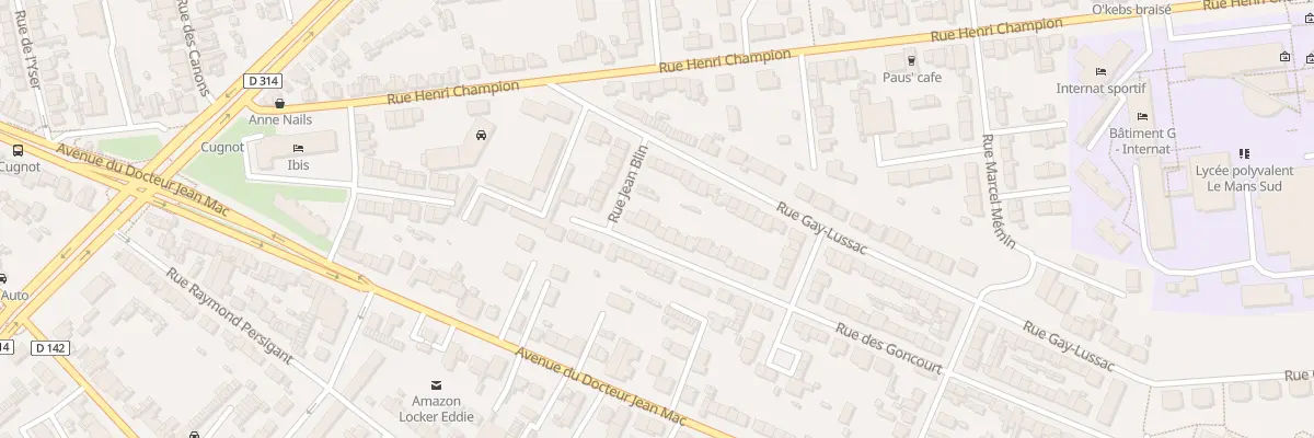 Plan du 47 Rue des Goncourt au Mans