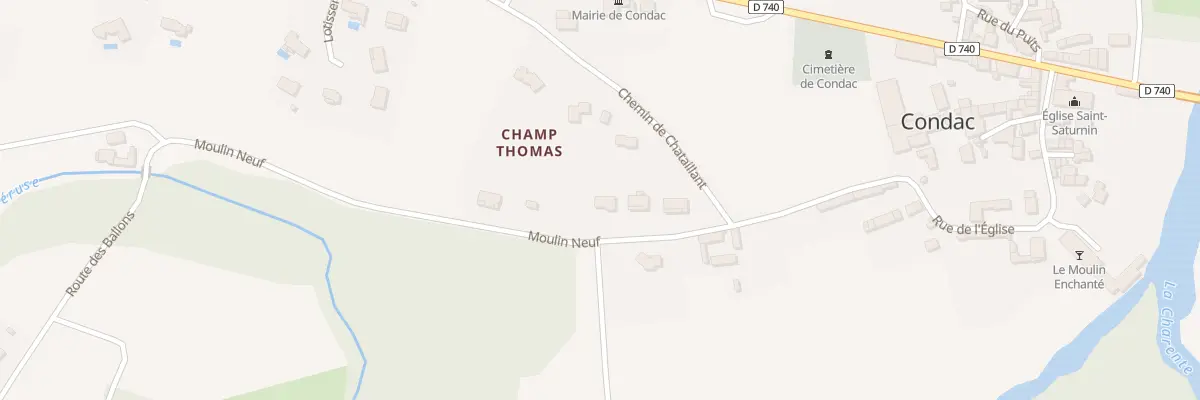 Plan du 4 Che de Moulin Neuf à Condac