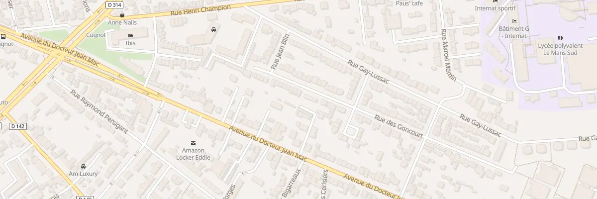 Plan du 50 Rue des Goncourt au Mans
