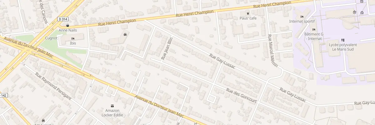 Plan du 55 Rue des Goncourt au Mans
